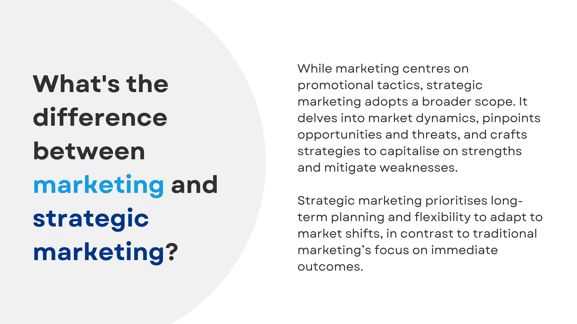 strategic vs tactical marketing
